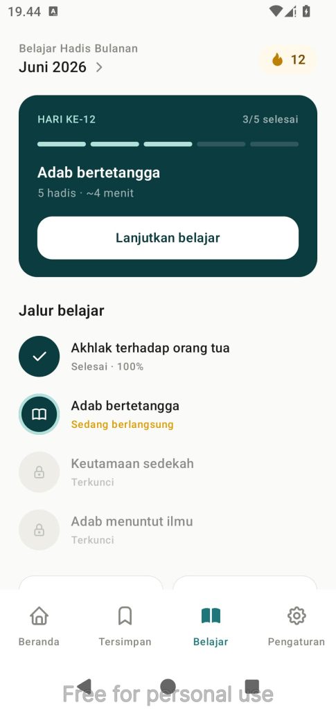 belajar hadisku concept