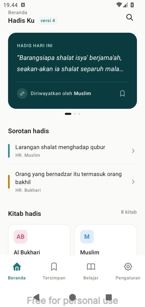 beranda hadisku concept