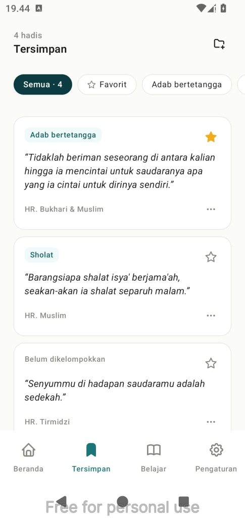 tersimpan hadisku concept