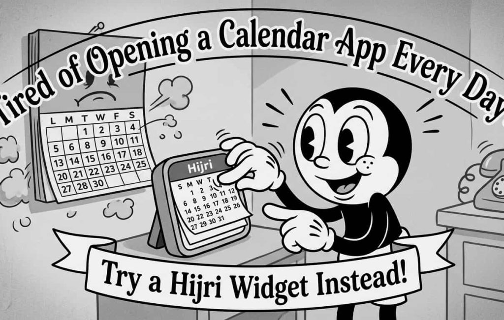 tired of opening a calendar app every day try a hijri widget instead how